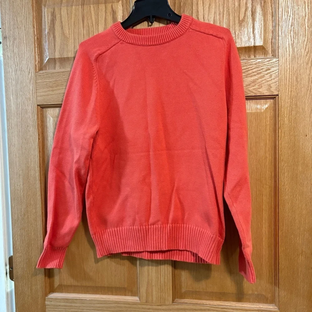 J. Crew Heritage Cotton Crewneck Sweater Heather Geranium Heavy Knit Men’s Med M